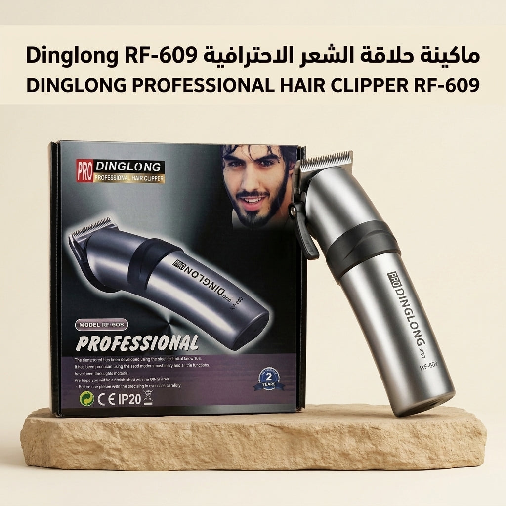 ماكينة حلاقة الشعر وتشذيب اللحية الاحترافية Dinglong RF609 الأصلية